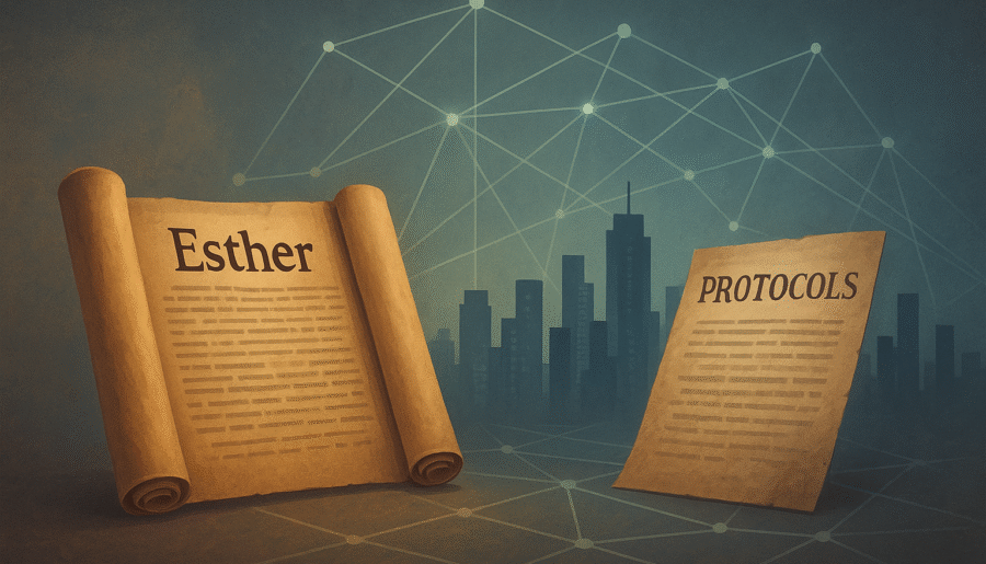 Blueprints of Influence: The Lessons of Esther and the Protocols of the Elders of Zion